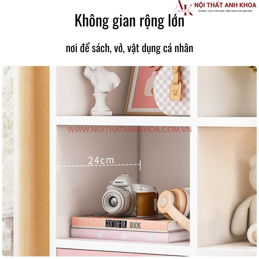 Ngăn chứa kệ sách mini gỗ công nghiệp đơn giản tiện nghi, hiện đại Ngăn chứa kệ sách mini gỗ công nghiệp đơn giản tiện nghi, hiện đại