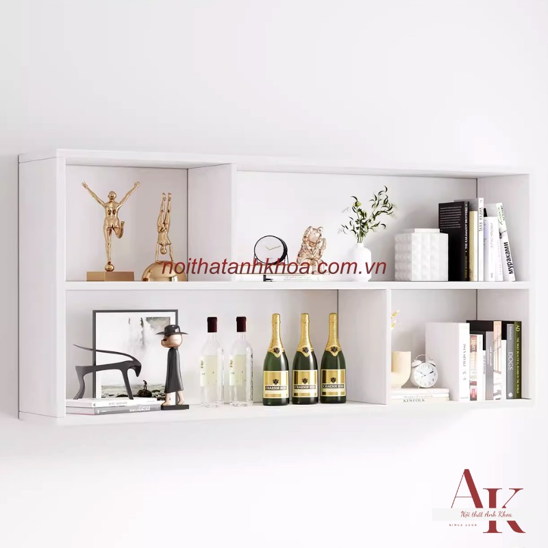Kệ Sách Treo Tường Màu Trắng Gỗ MDF Giá Rẻ Kệ Sách Treo Tường Màu Trắng Gỗ MDF Giá Rẻ