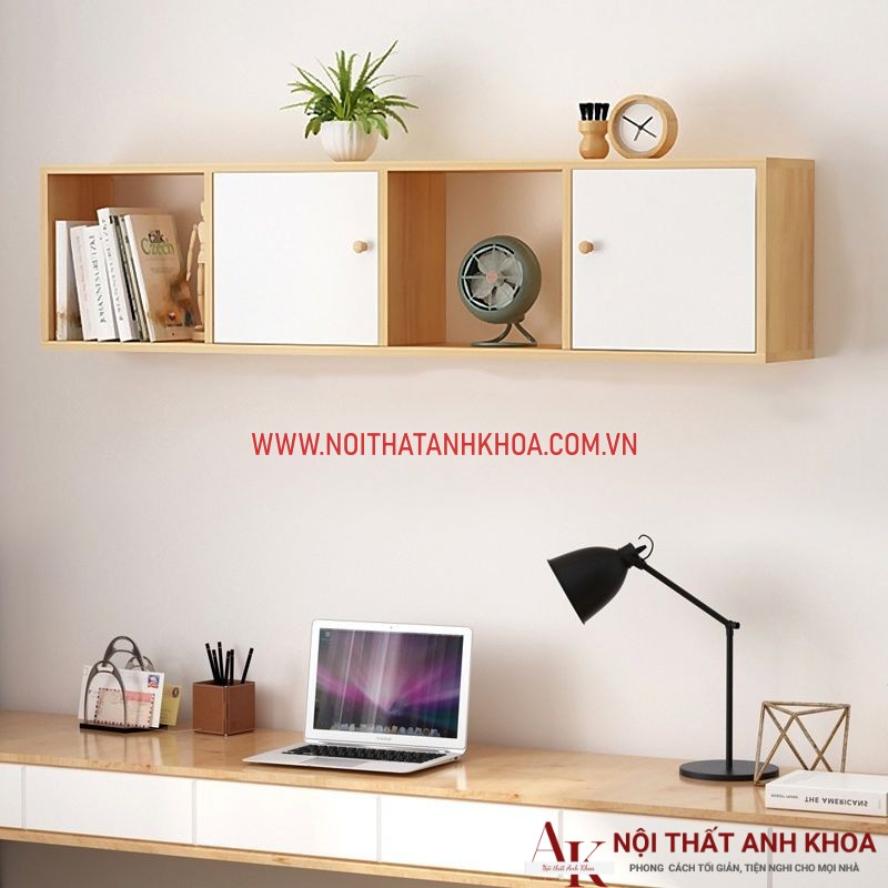 Kệ sách gỗ treo tường đơn giản, đẹp Kệ sách gỗ treo tường đơn giản, đẹp