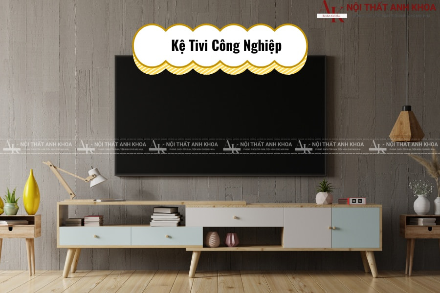 Kệ tivi công nghiệp phối màu trẻ trung, cá tính Kệ tivi công nghiệp phối màu trẻ trung, cá tính