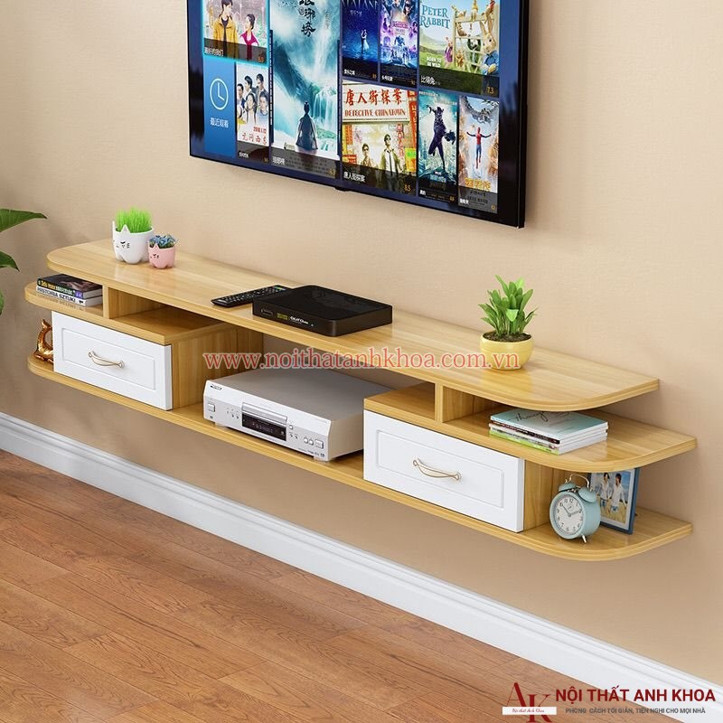 Kệ Tivi Gắn Tường Gỗ MDF Đẹp Hiện Đại Kệ Tivi Gắn Tường Gỗ MDF Đẹp Hiện Đại