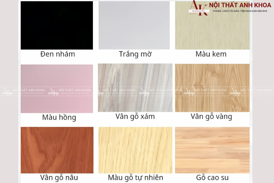 Màu sắc, vân gỗ phong phú MDF tại Anh Khoa Màu sắc, vân gỗ phong phú MDF tại Anh Khoa