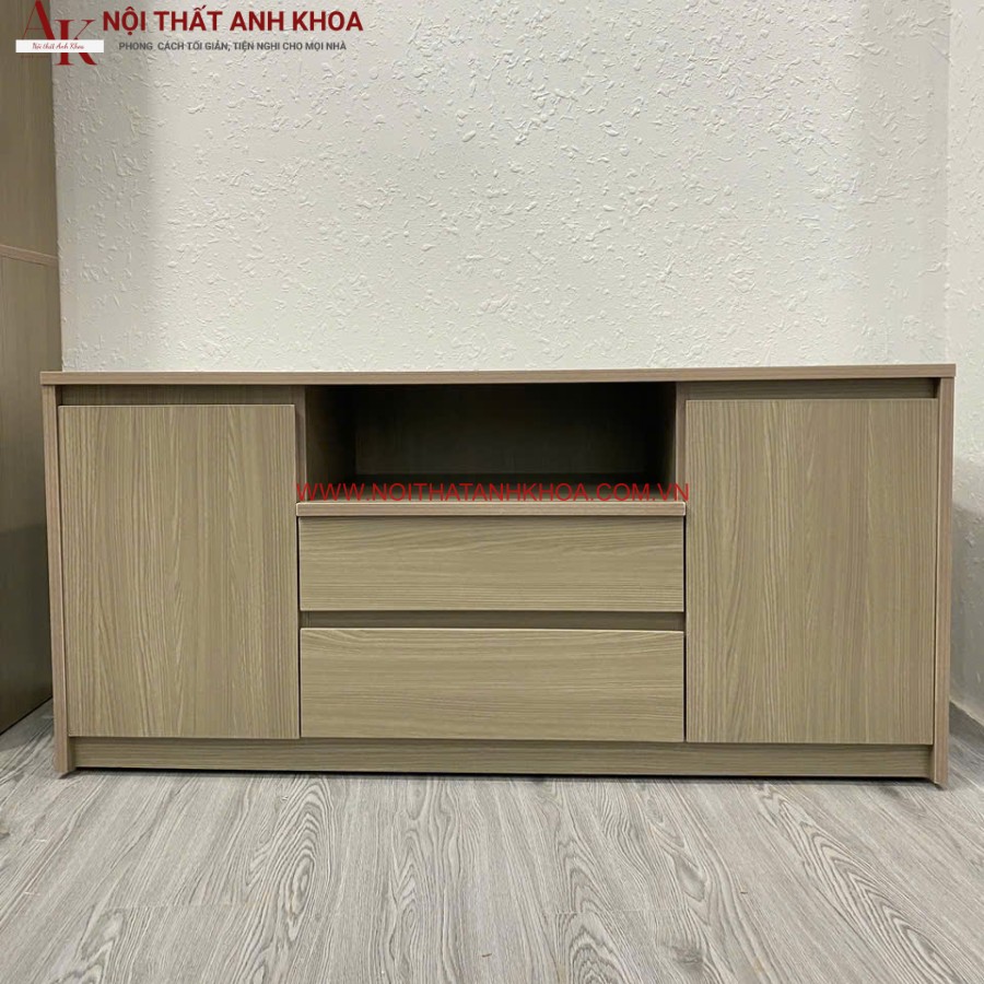 Kệ tivi gỗ công nghiệp MDF phòng khách gam màu xám vân gỗ Kệ tivi gỗ công nghiệp MDF phòng khách gam màu xám vân gỗ