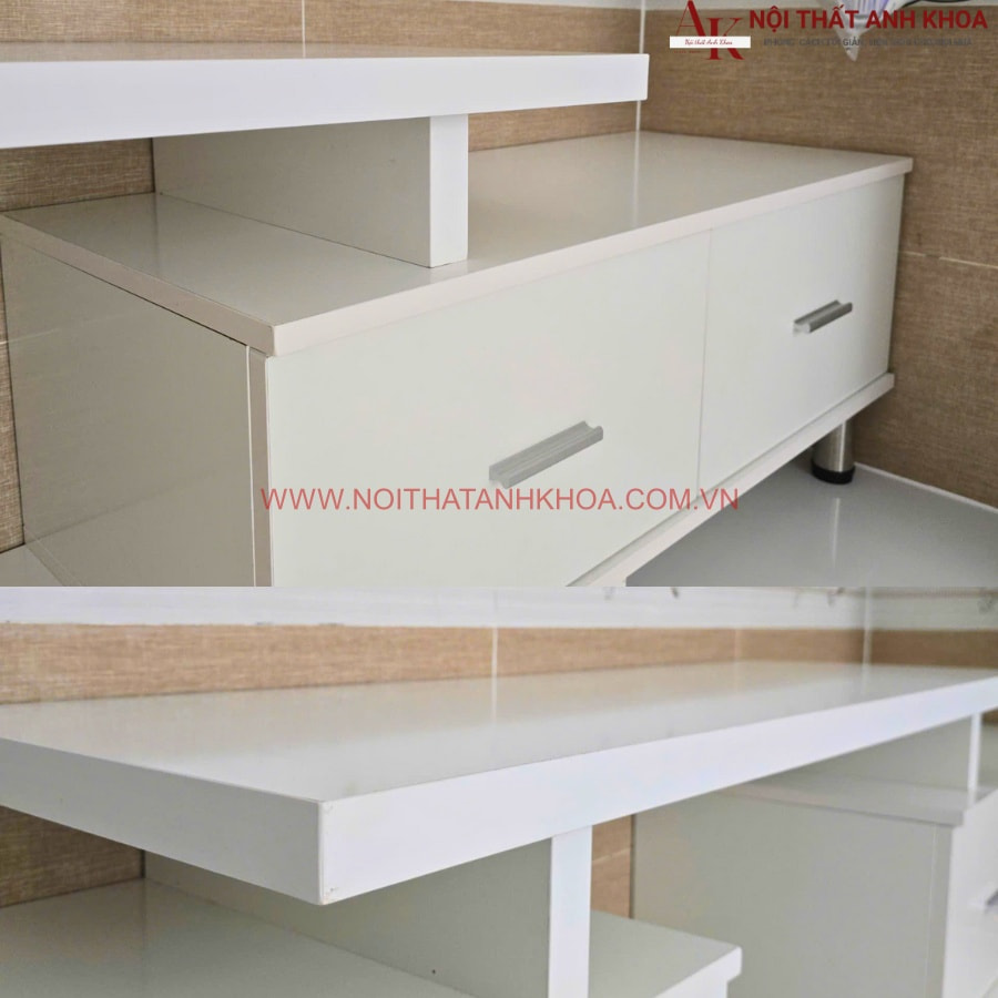 Đường nét thanh thoát, nhẹ nhàng của kệ tivi gỗ MDF Đường nét thanh thoát, nhẹ nhàng của kệ tivi gỗ MDF