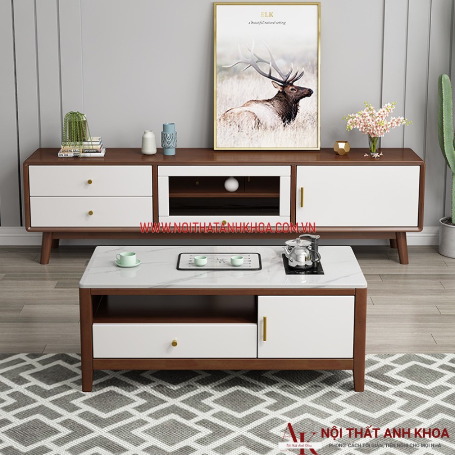 Kệ tivi kết hợp cùng bàn sofa phòng khách gỗ công nghiệp Kệ tivi kết hợp cùng bàn sofa phòng khách gỗ công nghiệp