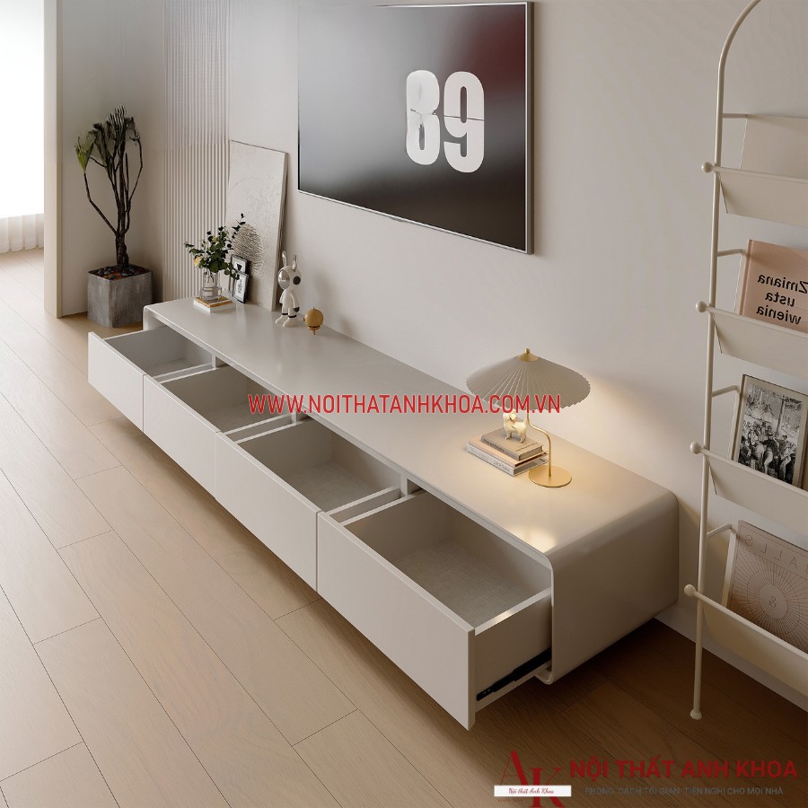 Ngăn kéo tiện lợi của kệ tivi phòng khách đẹp hiện đại Ngăn kéo tiện lợi của kệ tivi phòng khách đẹp hiện đại