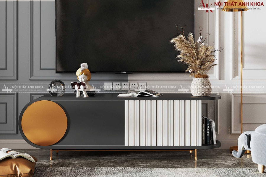 Kệ tivi phòng ngủ với điểm nhấn màu sắc hoặc họa tiết độc đáo  Kệ tivi phòng ngủ với điểm nhấn màu sắc hoặc họa tiết độc đáo