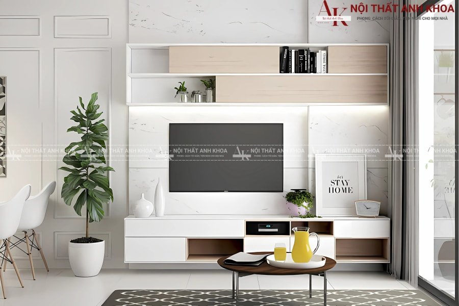 Kệ tivi gỗ công nghiệp treo tường - Sự lựa chọn thông minh Kệ tivi gỗ công nghiệp treo tường - Sự lựa chọn thông minh