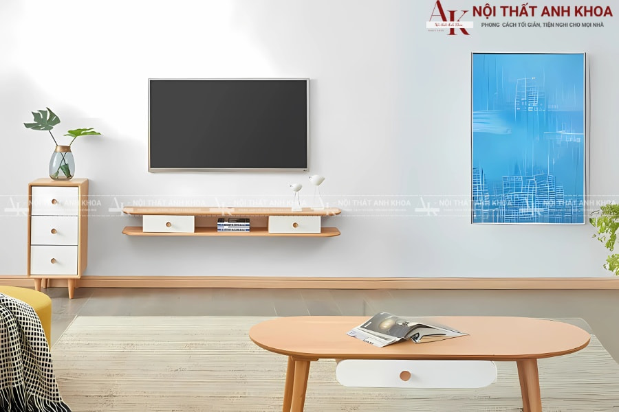 Kệ tivi treo MDF - Sự lựa chọn của gia chủ thông thái Kệ tivi treo MDF - Sự lựa chọn của gia chủ thông thái