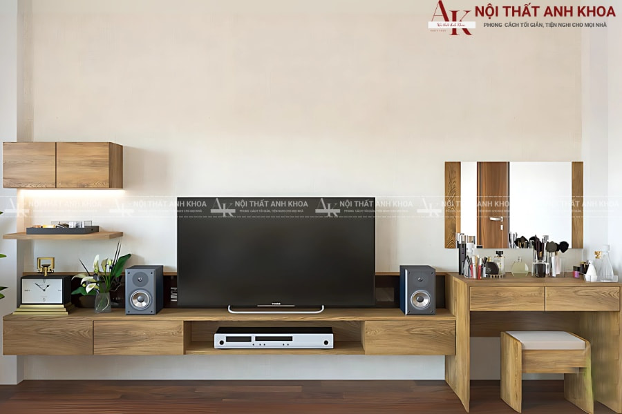 Kệ tivi treo tường gỗ công nghiệp - Dễ dàng kết hợp nội thất Kệ tivi treo tường gỗ công nghiệp - Dễ dàng kết hợp nội thất