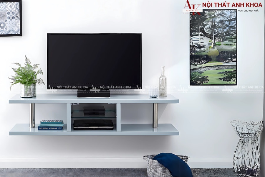 Kệ tivi MDF treo tường thiết kế tinh gọn, hiện đại Kệ tivi MDF treo tường thiết kế tinh gọn, hiện đại