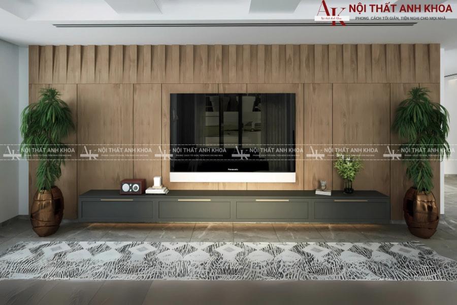 Kệ tivi MDF treo tường - Nhỏ gọn, thẩm mỹ cao Kệ tivi MDF treo tường - Nhỏ gọn, thẩm mỹ cao