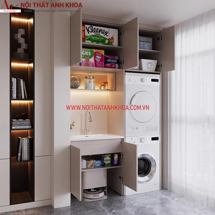 Kệ tủ máy giặt gỗ công nghiệp đẹp cao cấp, sang trọng Kệ tủ máy giặt gỗ công nghiệp đẹp cao cấp, sang trọng