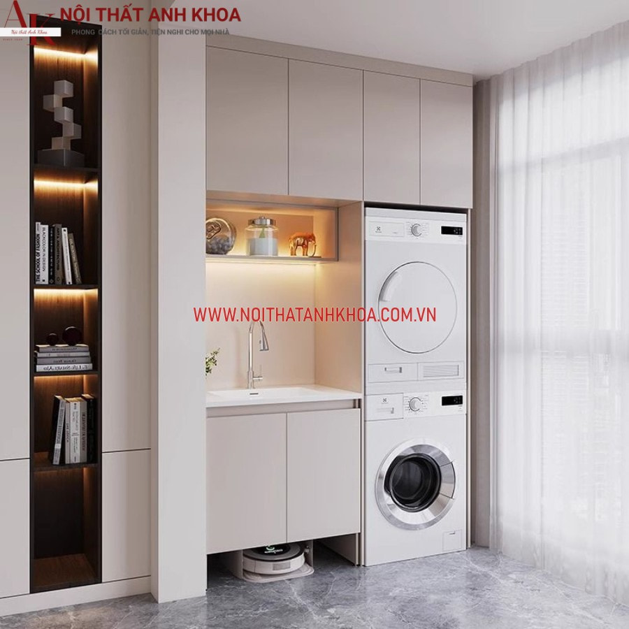 Kệ tủ máy giặt gỗ công nghiệp đẹp cao cấp, sang trọng Kệ tủ máy giặt gỗ công nghiệp đẹp cao cấp, sang trọng