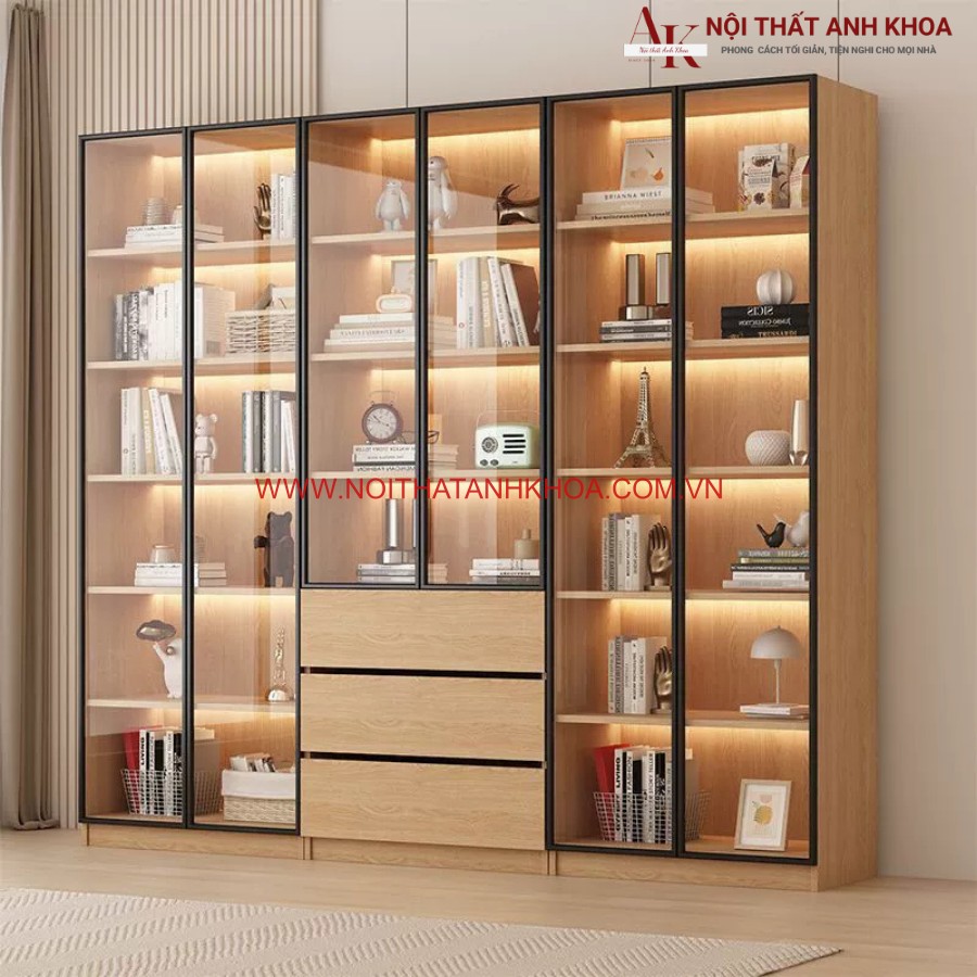 Kệ tủ trang trí màu vàng vân gỗ được làm từ gỗ công nghiệp Kệ tủ trang trí màu vàng vân gỗ được làm từ gỗ công nghiệp