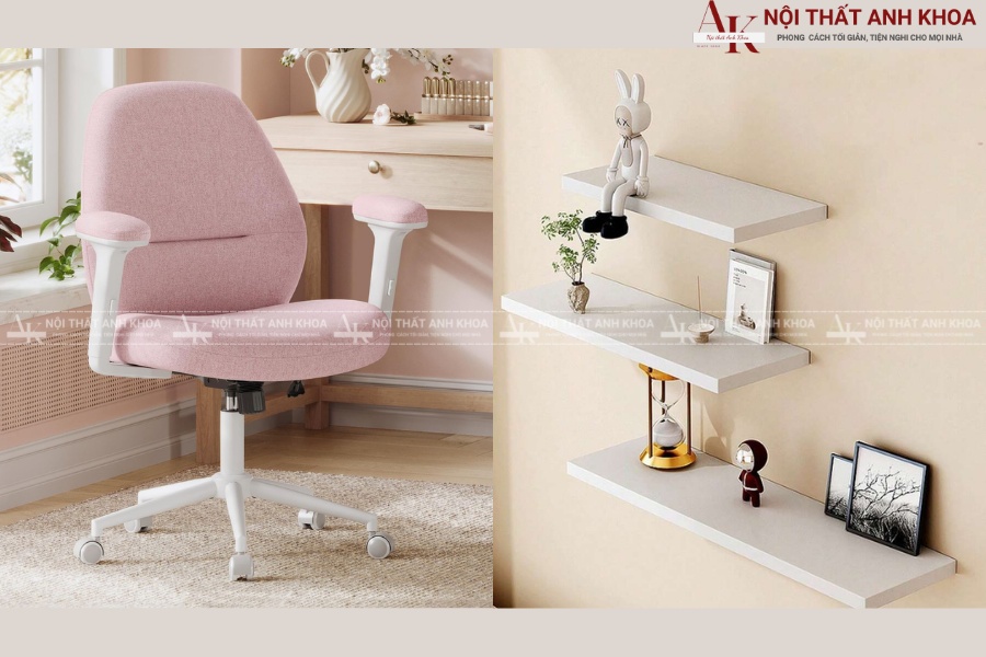 Kết hợp nội thất đi kèm bàn học góc Kết hợp nội thất đi kèm bàn học góc