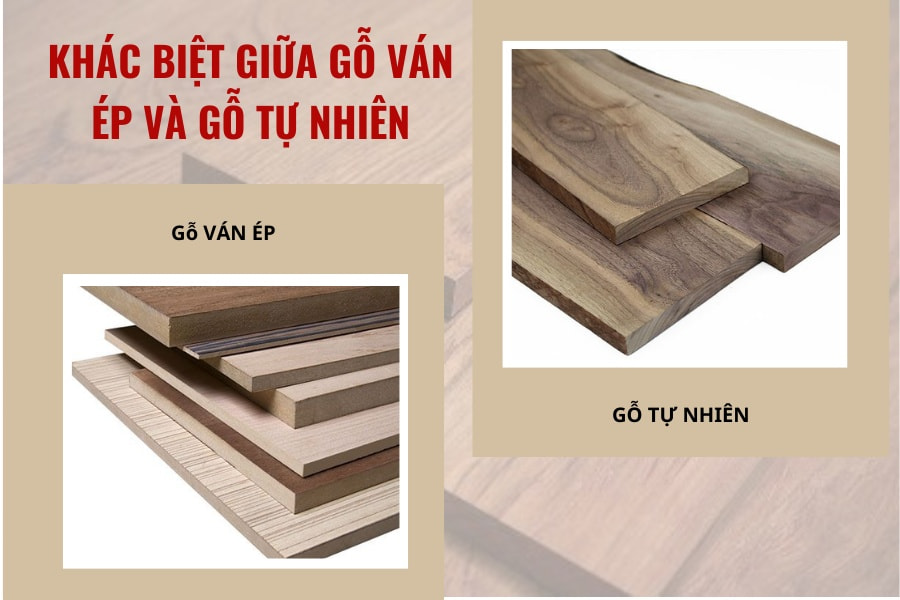 Khác biệt giữa gỗ ván ép và gỗ tự nhiên Khác biệt giữa gỗ ván ép và gỗ tự nhiên