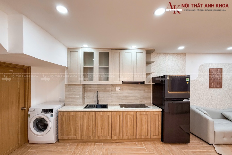 Tủ bếp chữ I tối ưu diện tích Tủ bếp chữ I tối ưu diện tích