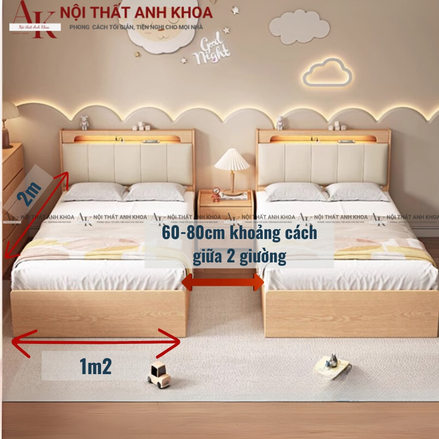 Kích thước phòng ngủ 2 giường cho bé gái Kích thước phòng ngủ 2 giường cho bé gái