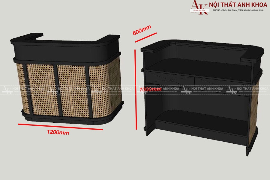 Kích thước quầy lễ tân tiêu chuẩn Kích thước quầy lễ tân tiêu chuẩn