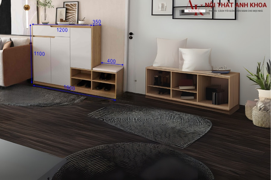 Kích thước tủ giày dép gỗ MDF hiện đại tại Anh Khoa Kích thước tủ giày dép gỗ MDF hiện đại tại Anh Khoa
