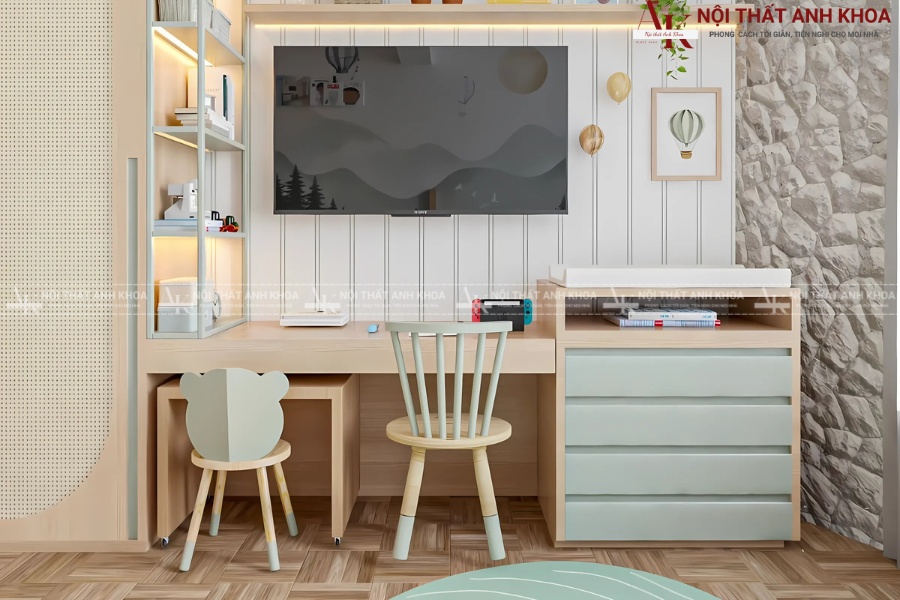 Kiểu dáng bàn học đôi sáng tạo Kiểu dáng bàn học đôi sáng tạo