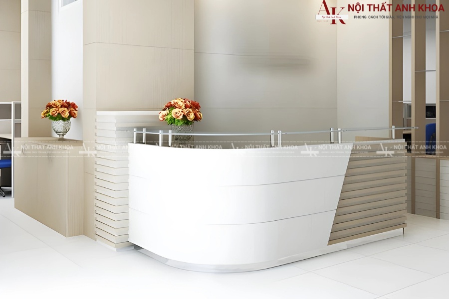 Quầy sử dụng chất liệu kính cường lực Quầy sử dụng chất liệu kính cường lực