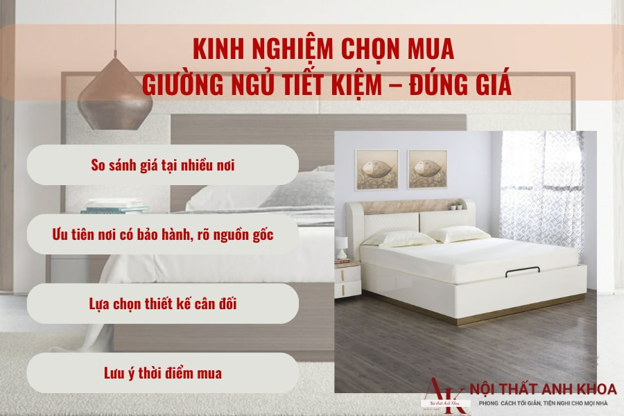 Kinh nghiệm chọn mua giường ngủ tiết kiệm – đúng giá Kinh nghiệm chọn mua giường ngủ tiết kiệm – đúng giá