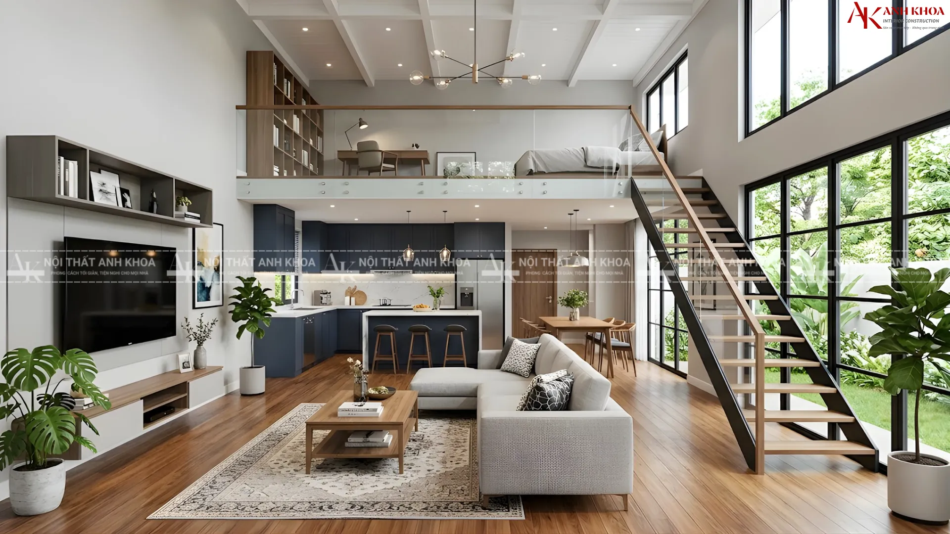 Thiết kế nhà gác lửng thông minh cho gia đình trẻ Thiết kế nhà gác lửng thông minh cho gia đình trẻ