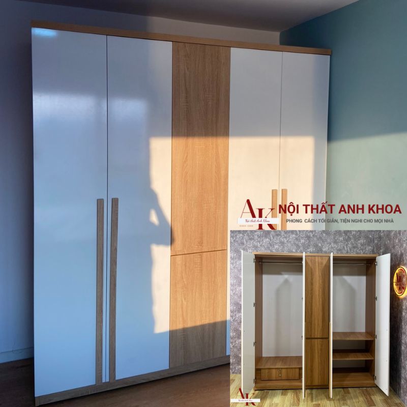 Tủ Quần Áo Gỗ Công Nghiệp 5 cánh Tủ Quần Áo Gỗ Công Nghiệp 5 cánh