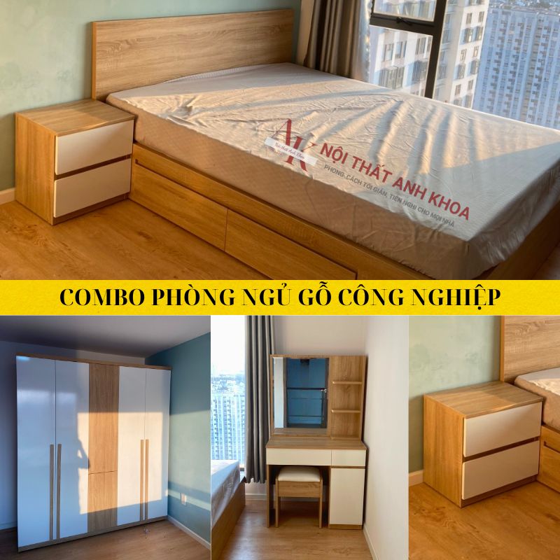 combo phòng ngủ gỗ công nghiệp màu vàng combo phòng ngủ gỗ công nghiệp màu vàng