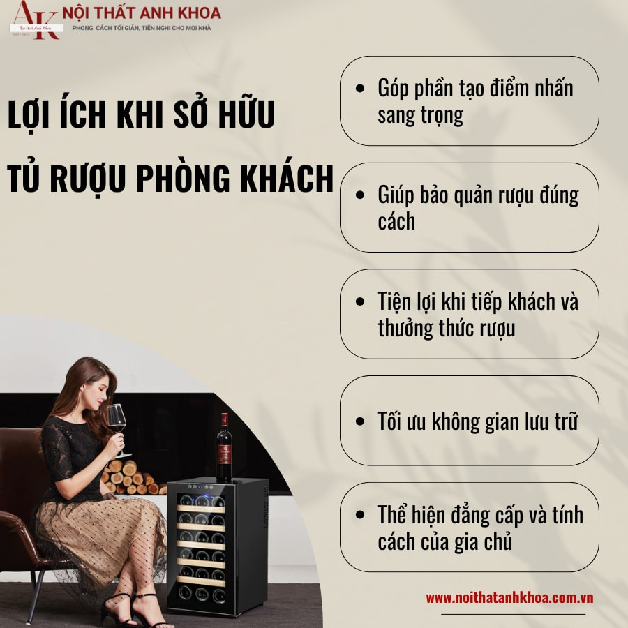 Lợi ích khi sử dụng tủ rượu phòng khách Lợi ích khi sử dụng tủ rượu phòng khách