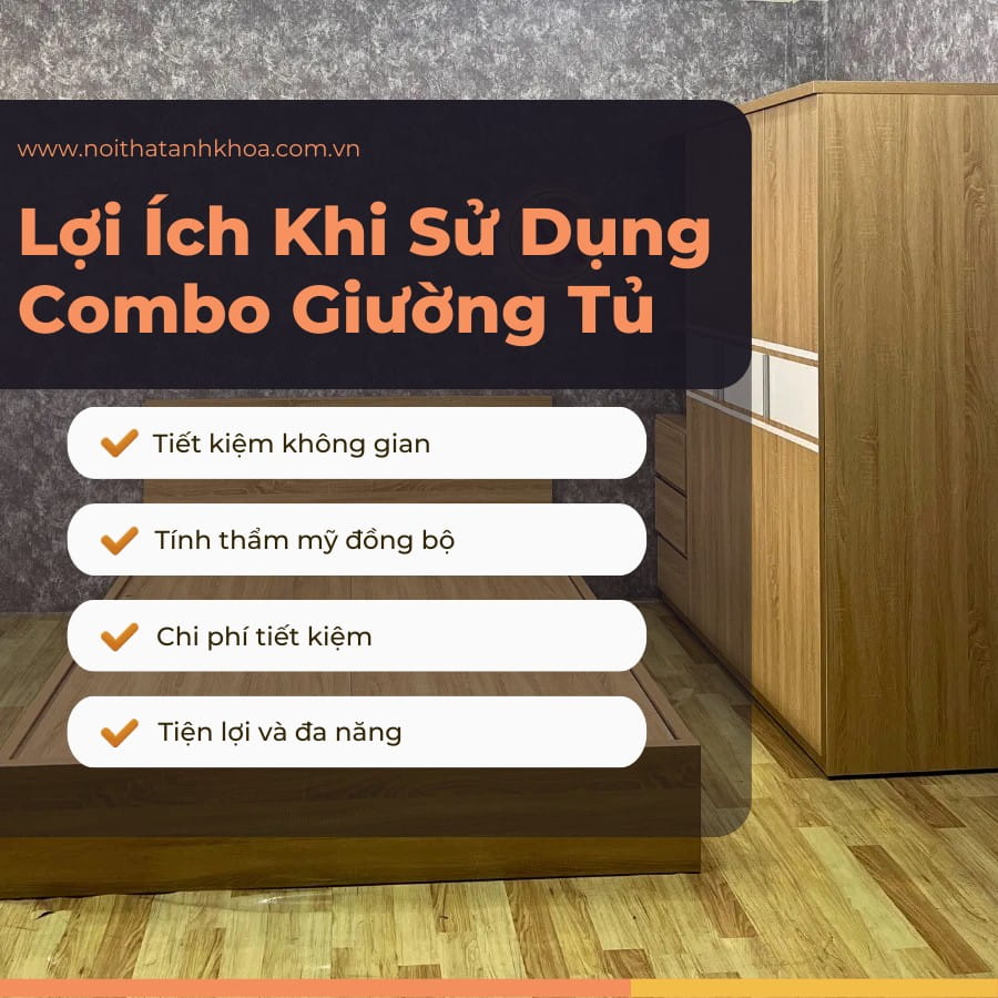 Lợi ích khi sử dụng combo giường tủ trong gia đình Lợi ích khi sử dụng combo giường tủ trong gia đình