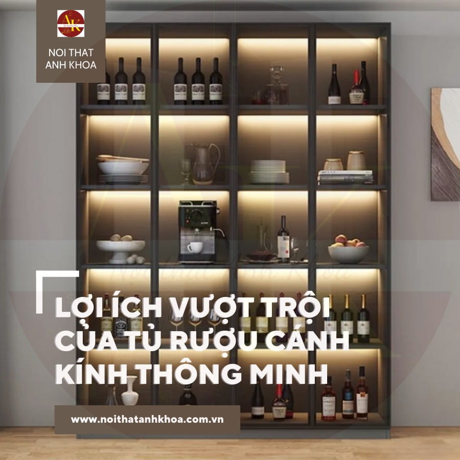 Lợi ích vượt trội của tủ rượu cánh kính thông minh Lợi ích vượt trội của tủ rượu cánh kính thông minh