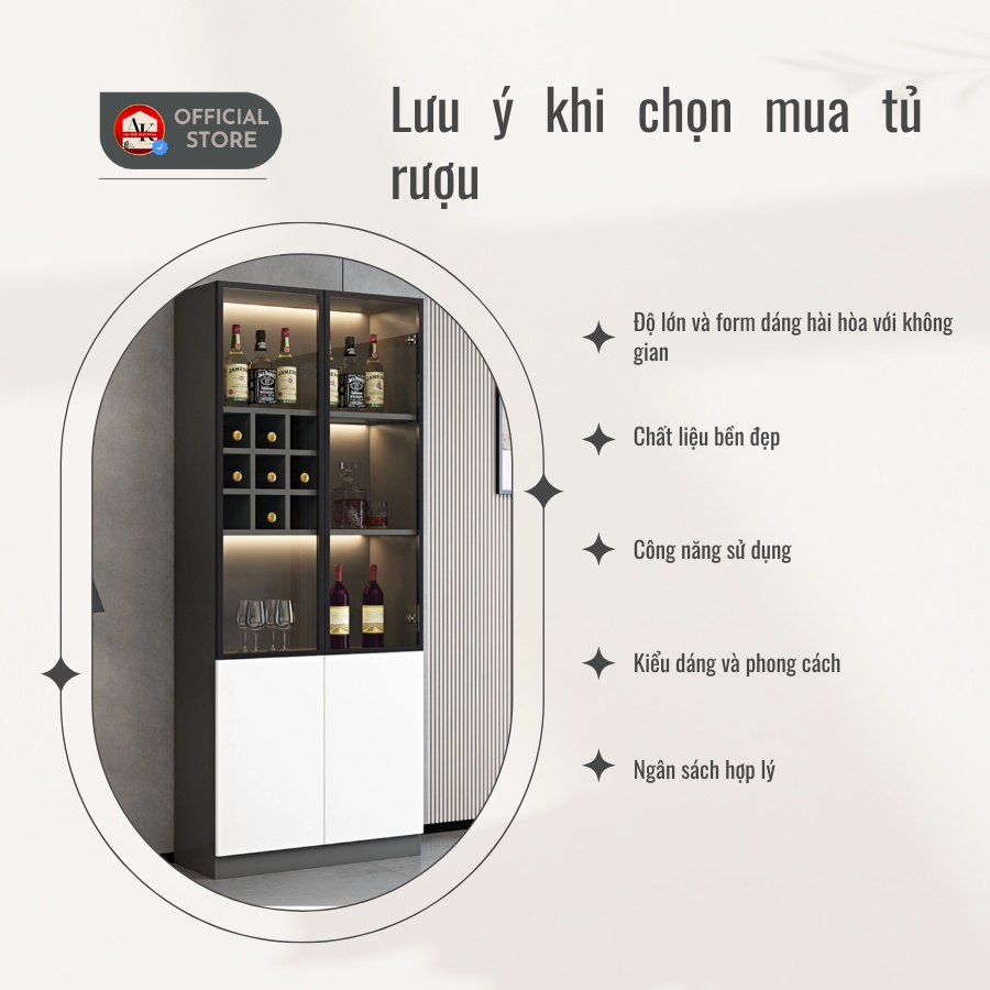 Những lưu ý khi chọn mua tủ rượu gỗ công nghiệp tại nội thất Anh Khoa Những lưu ý khi chọn mua tủ rượu gỗ công nghiệp tại nội thất Anh Khoa
