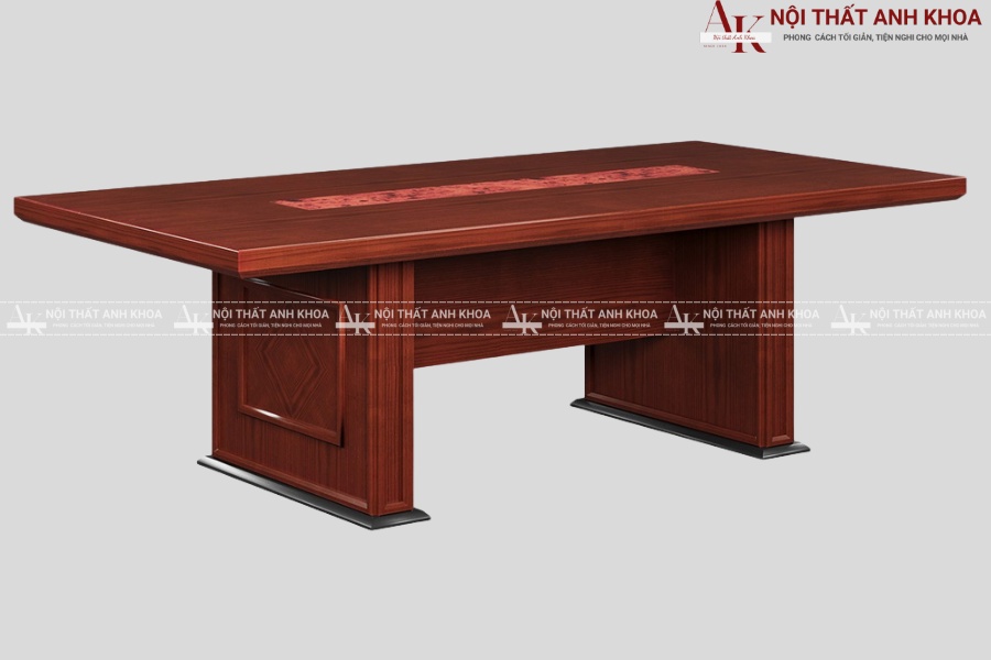 Bàn họp chữ nhật gỗ công nghiệp MDF phủ Veneer óc chó Bàn họp chữ nhật gỗ công nghiệp MDF phủ Veneer óc chó