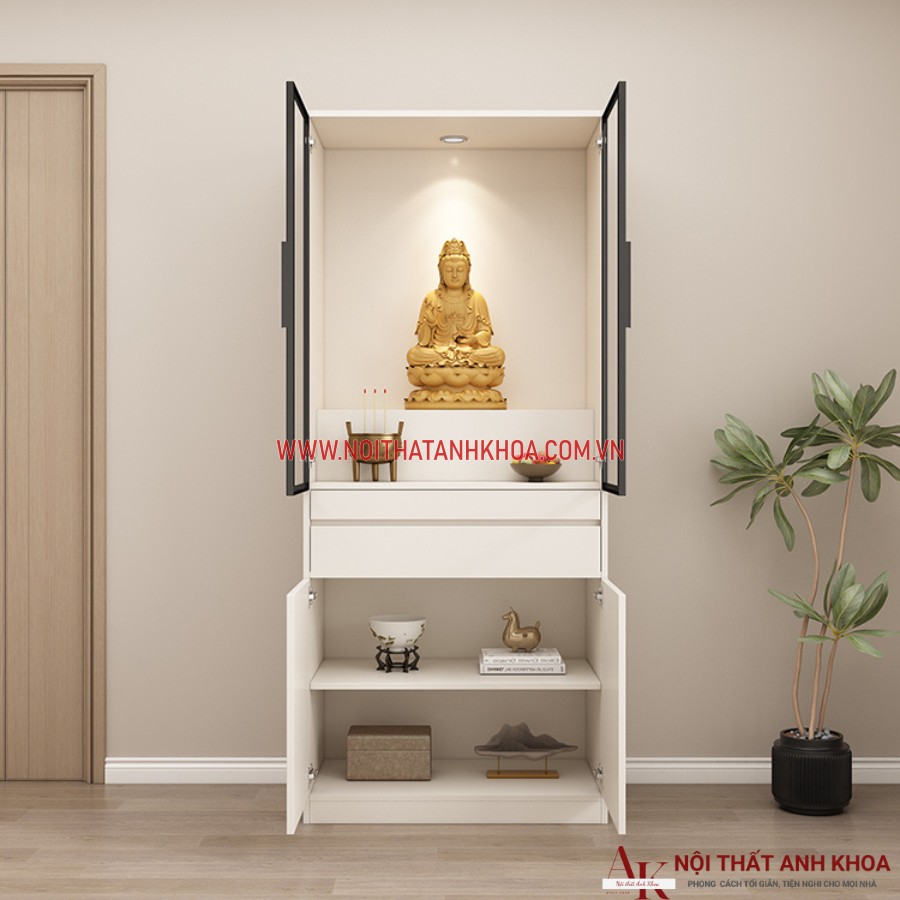 Thiết kế bên trong mẫu bàn thờ gỗ công nghiệp đơn giản hiện đại Thiết kế bên trong mẫu bàn thờ gỗ công nghiệp đơn giản hiện đại