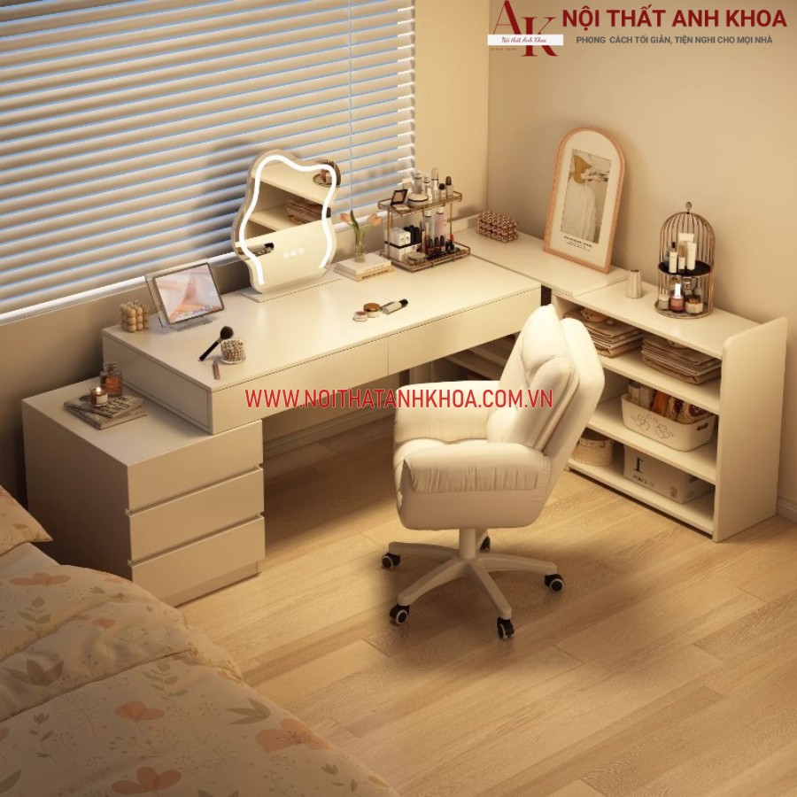 Mẫu bàn trang điểm phòng ngủ kiểu dáng hiện đại sang trọng Mẫu bàn trang điểm phòng ngủ kiểu dáng hiện đại sang trọng