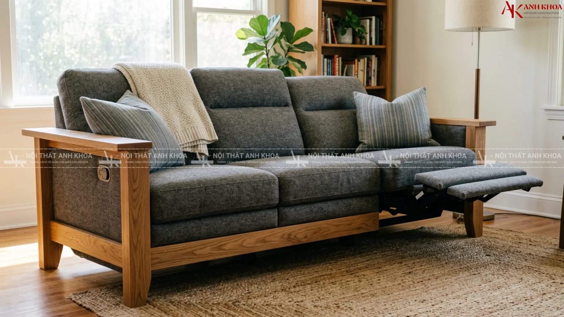 Sofa thư giãn gỗ sồi tự nhiên bền đẹp, giá cực tốt Sofa thư giãn gỗ sồi tự nhiên bền đẹp, giá cực tốt