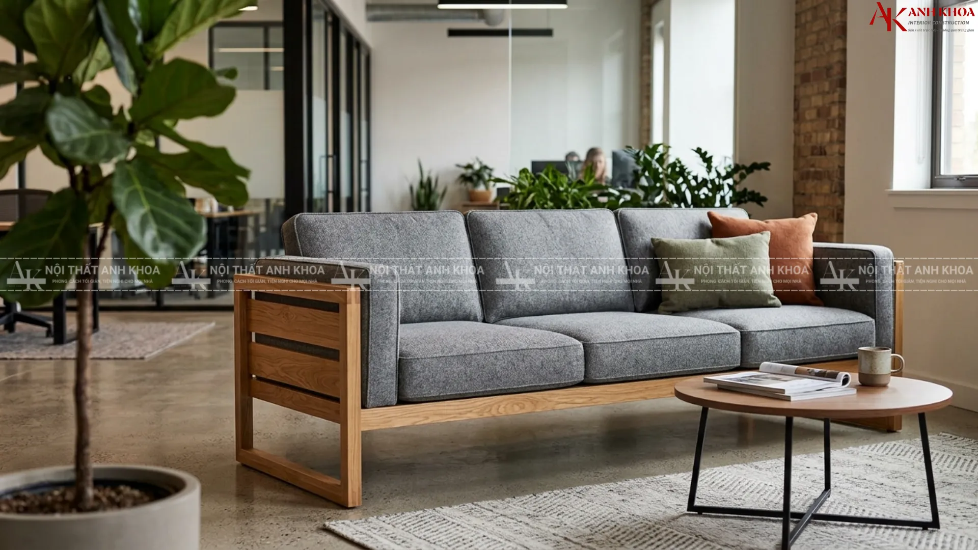 Sofa văn phòng khung gỗ - Bền bỉ theo thời gian Sofa văn phòng khung gỗ - Bền bỉ theo thời gian