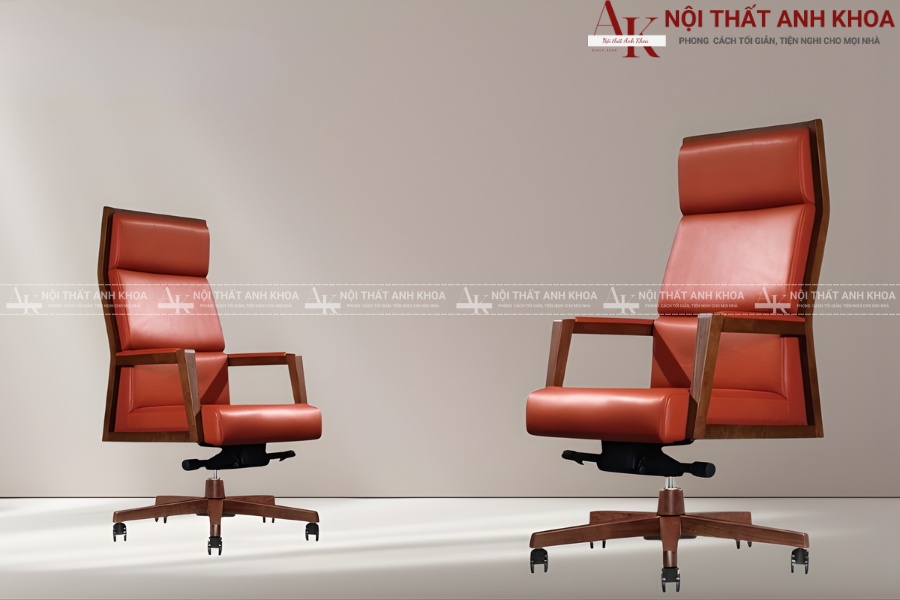 Ghế văn phòng màu đỏ chân xoay - Linh hoạt, hiện đại, cá tính Ghế văn phòng màu đỏ chân xoay - Linh hoạt, hiện đại, cá tính