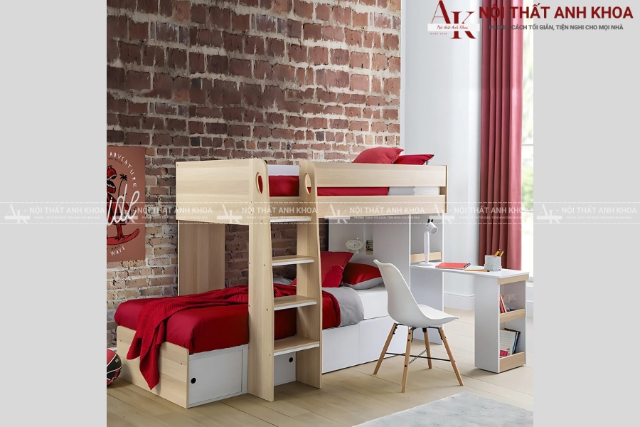 Giường tầng gỗ công nghiệp cho gia đình nhiều thành viên Giường tầng gỗ công nghiệp cho gia đình nhiều thành viên