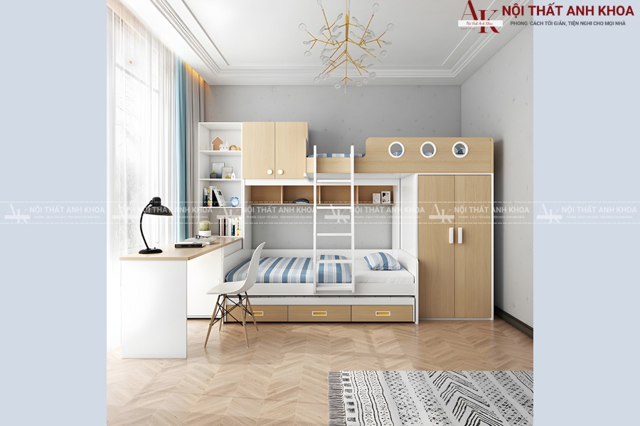 Giường tầng bé trai an toàn, vững chắc, giá tốt Giường tầng bé trai an toàn, vững chắc, giá tốt