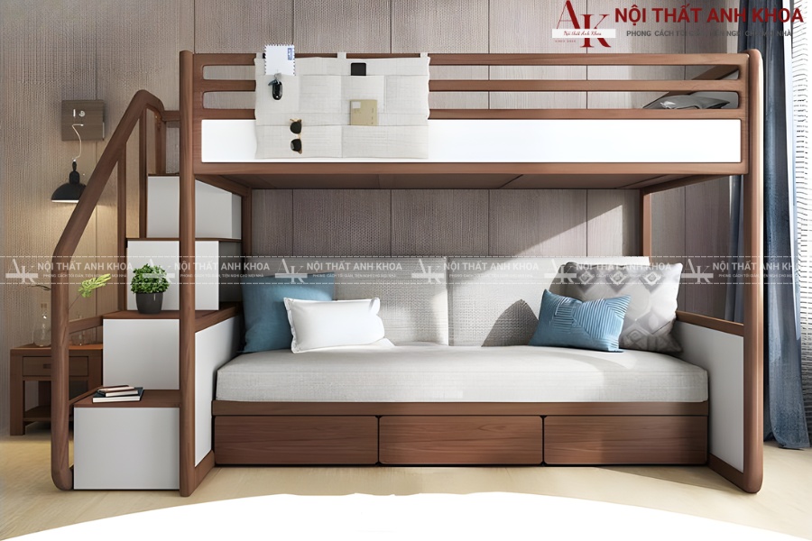 Giường tầng kết hợp sofa giường đẹp hiện đại Giường tầng kết hợp sofa giường đẹp hiện đại