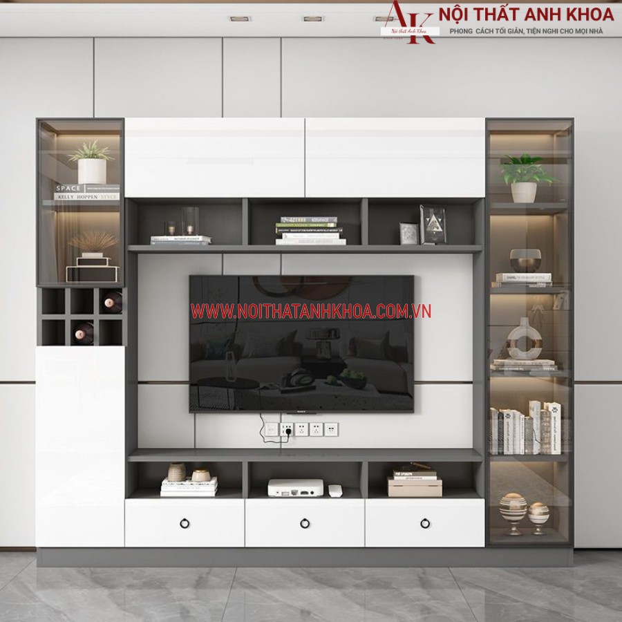 Mẫu kệ tivi phòng khách gỗ công nghiệp hiện đại sang trọng Mẫu kệ tivi phòng khách gỗ công nghiệp hiện đại sang trọng