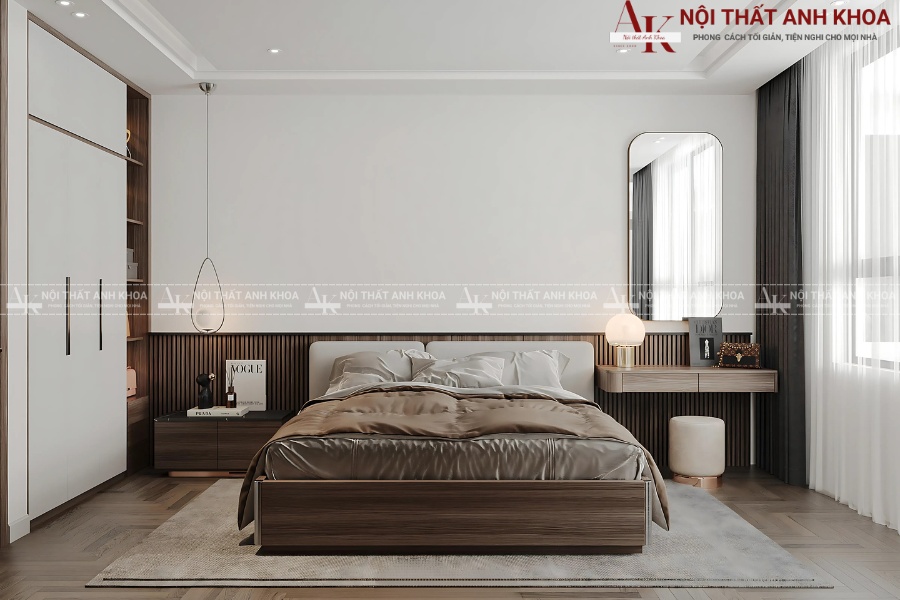 Mẫu thiết kế nội thất phòng ngủ nhà ống hợp phong thủy Mẫu thiết kế nội thất phòng ngủ nhà ống hợp phong thủy