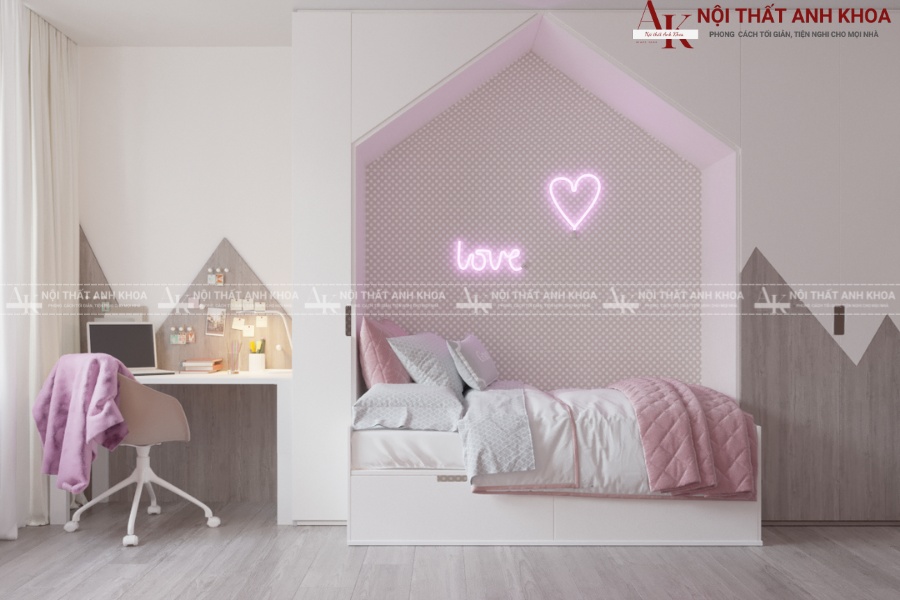 Mẫu phòng ngủ bé gái đơn giản hiện đại Mẫu phòng ngủ bé gái đơn giản hiện đại