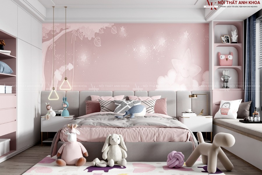 Mẫu phòng ngủ cho bé gái đẹp cao cấp Mẫu phòng ngủ cho bé gái đẹp cao cấp