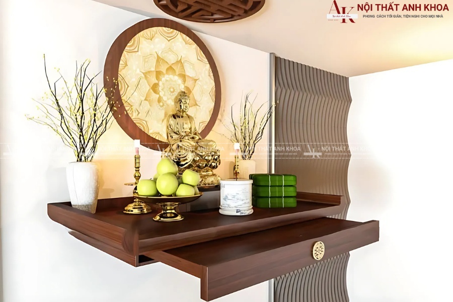 Mẫu bàn thờ treo tường hiện đại - Tinh tế cho gia đình Việt Mẫu bàn thờ treo tường hiện đại - Tinh tế cho gia đình Việt