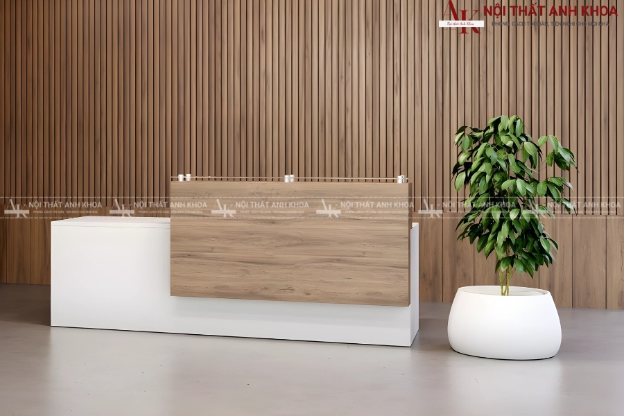 Mẫu quầy lễ tân nhà nghỉ MDF phủ Melamine Mẫu quầy lễ tân nhà nghỉ MDF phủ Melamine